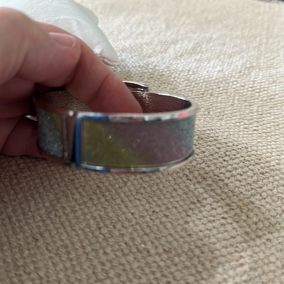 Sparkly yellow blue purple adjustable bracelet. NWOT 3/4 wide - Picture 4 of 5